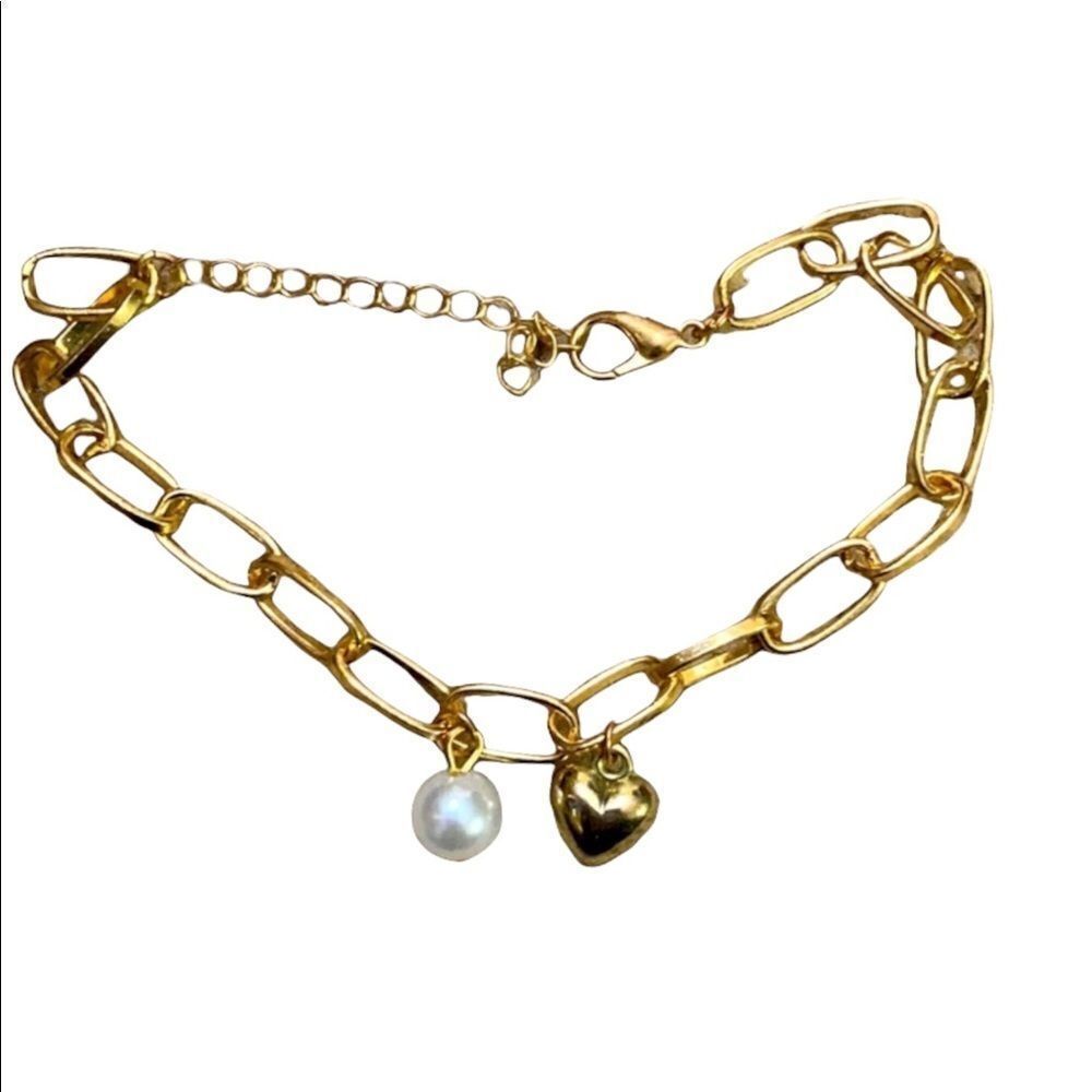 Nwot Gold And Faux Pearl Bracelet